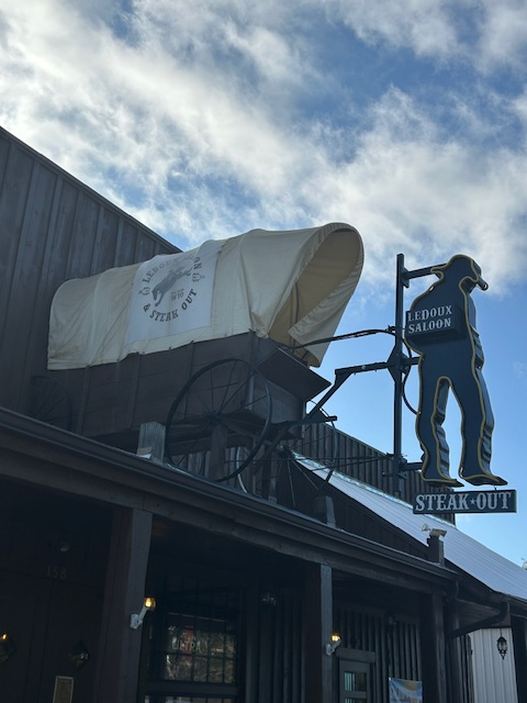 Dinner at Just Ledoux It in Big Horn, Wyoming